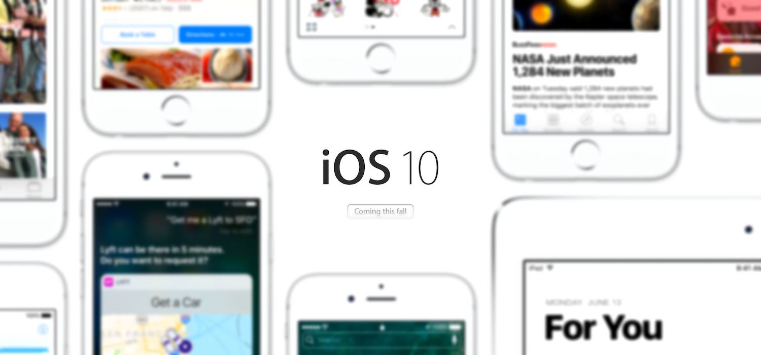 Hero image of Apple's iOS 10 preview page Bold is cool again.