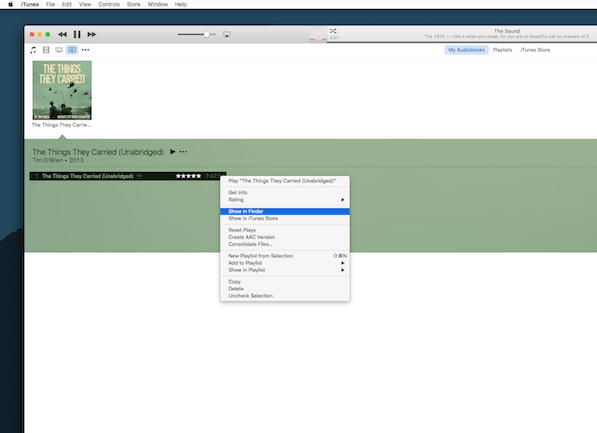 Finding the file via the right-click menu Thanks, right-click menu