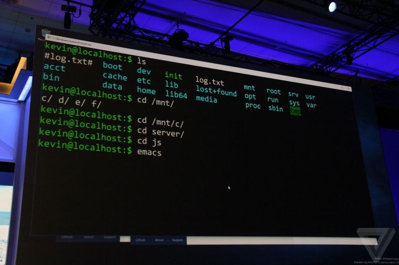 Native bash on Windows (From The Verge)