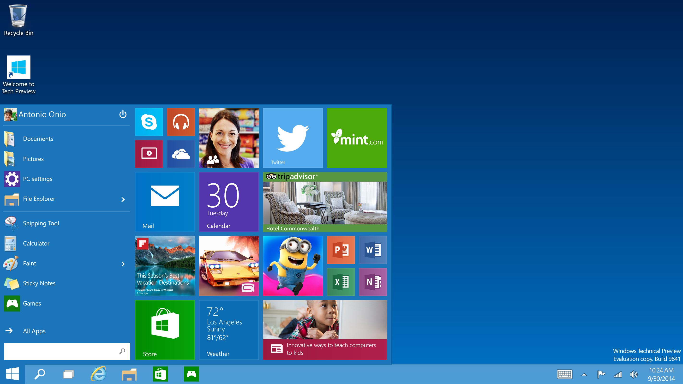 Windows 10 press materials image Metro (From the Windows Press Center)